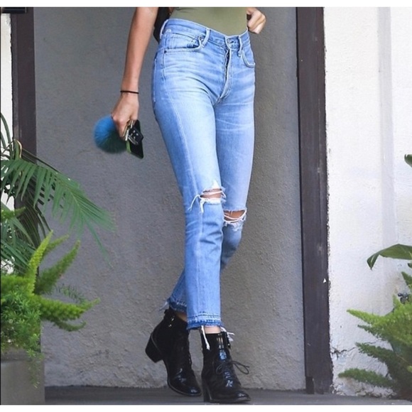 Citizens of Humanity Liya High Rise Classic Fit Crop | Torn - Picture 2 of 9